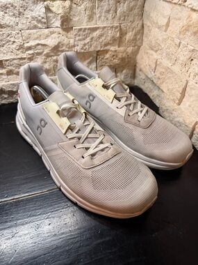 On Cloudrift Running White Frost Light Gray Iron Bone Sneakers Shoes-Mens 10.5